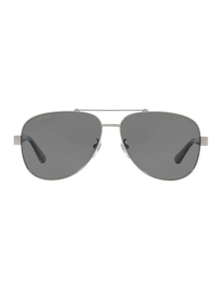 GG0528S Silver Polarised Sunglasses