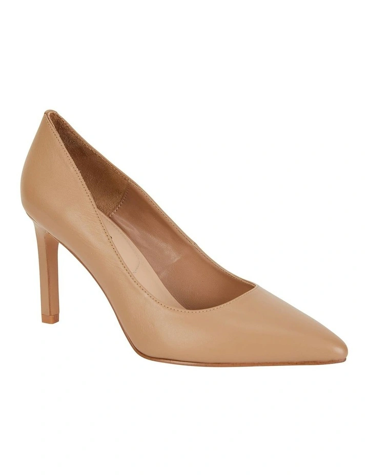 Octavia Heeled Shoes in Camel Leather