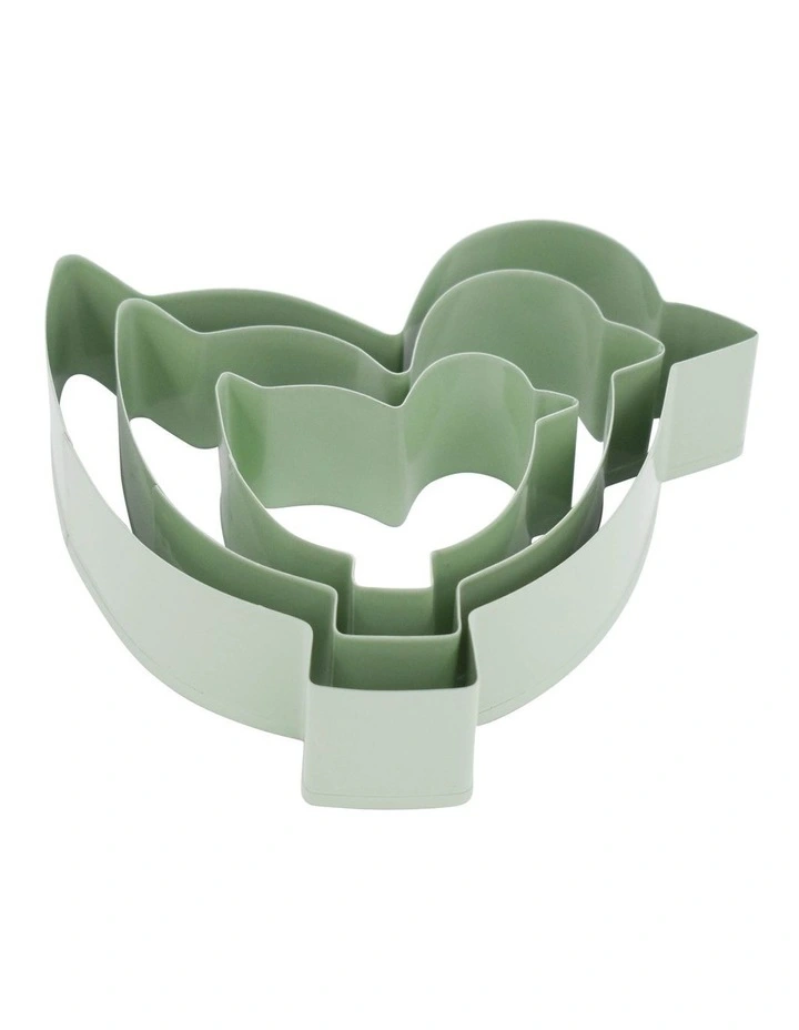 Chicken Cookie Cutters Set of 3 in Green