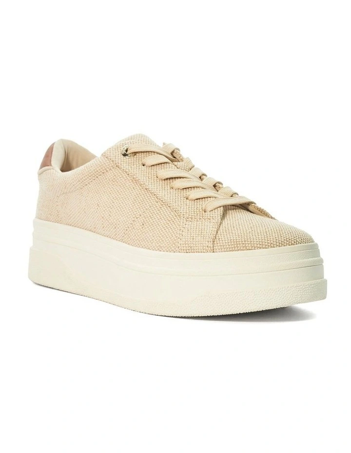 Exaggerate Canvas Sneaker in Beige