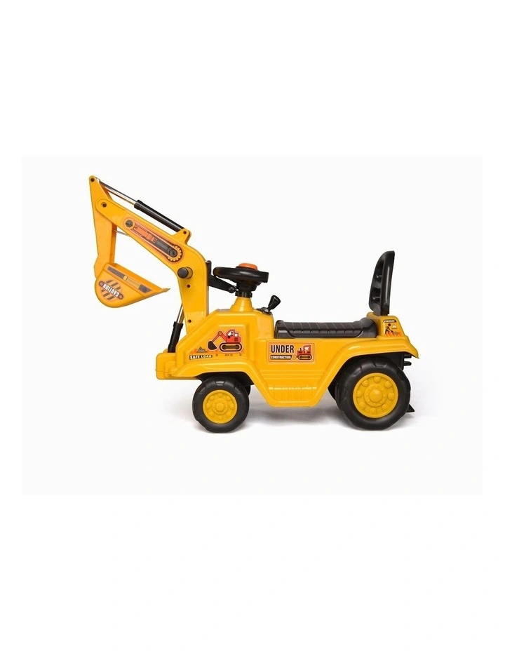 Excavator Ride-on with Dual Operation Levers in Yellow