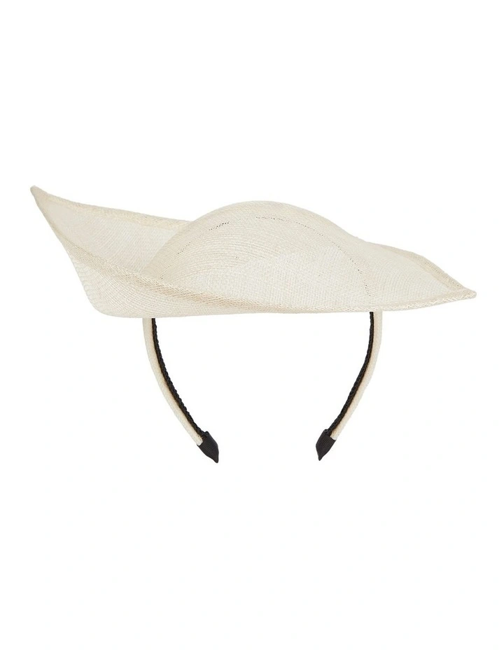 Structured Sinamay Fascinator in Natural