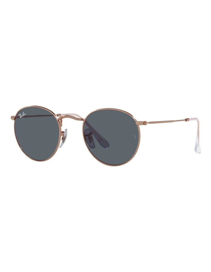 Round Metal Sunglasses in Rose Gold