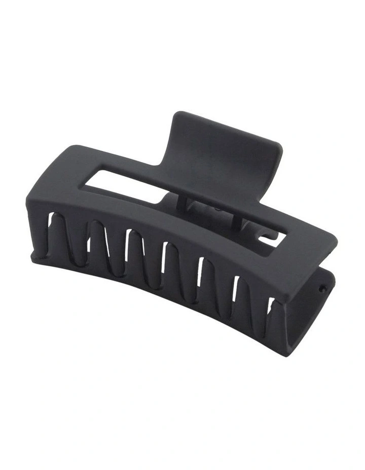 Rectangular Hair Clip in Matte Black