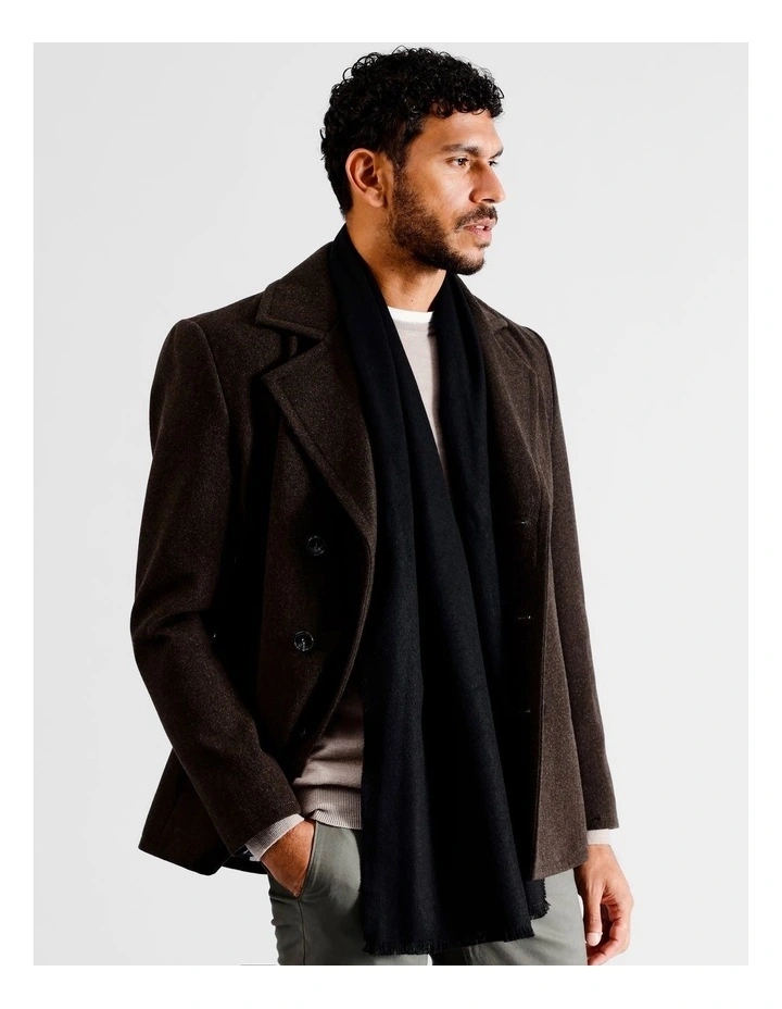 Essential Woven Scarf in Black