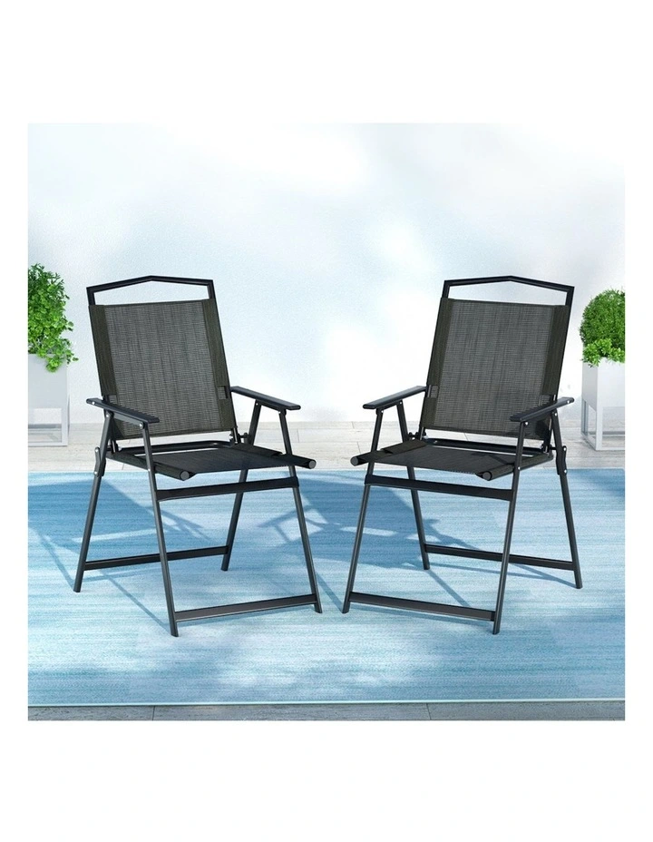 Super Comfy Outdoor Folding Chair in Black