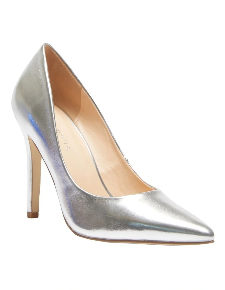 Harbour Heeled Shoes In Silver Metallic