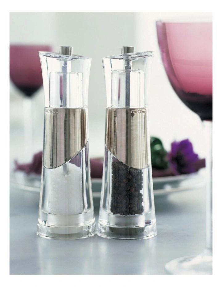 Bobbi Salt and Pepper Mill Set in Silver