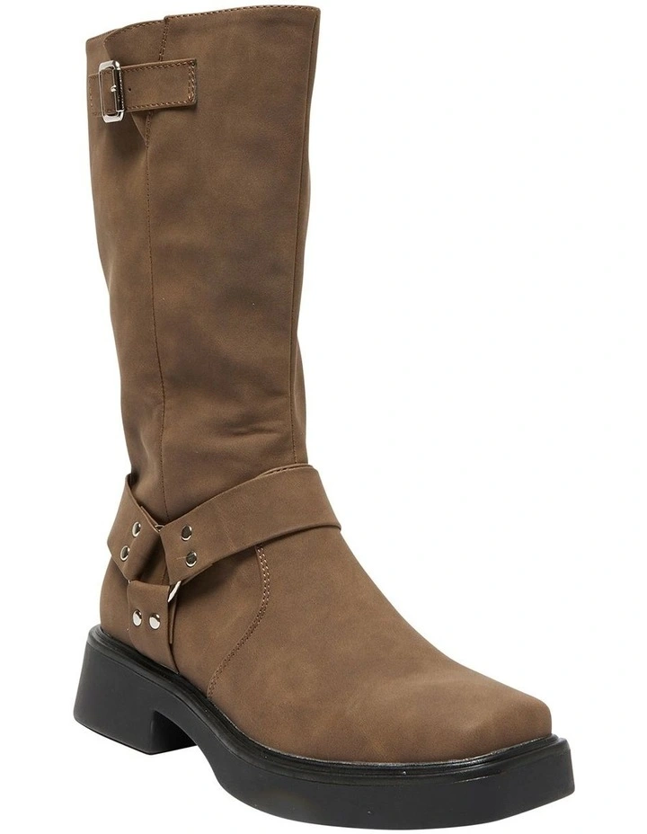 Engine Boots in Brown Nubuck