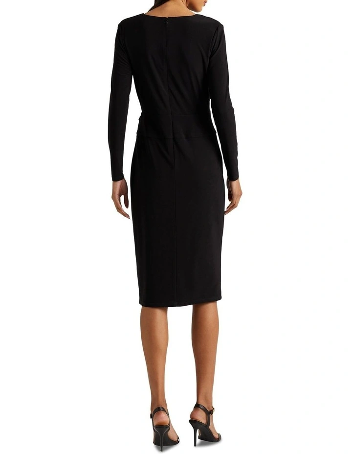 Buckled Jersey Dress in Black