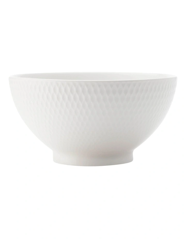 Basics Diamonds Rice Bowl 12.5cm in White