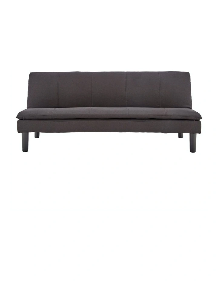New Sarantino 3 Seater Sofa Bed Lounge Couch Modular Home Furniture Linen Black