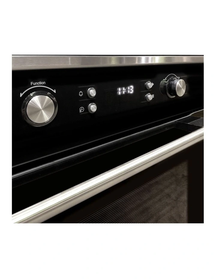 XL 75L Black Glass Multifunction 60CM Oven in Black