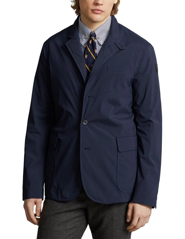 Randolph Taffeta Jacket in Navy