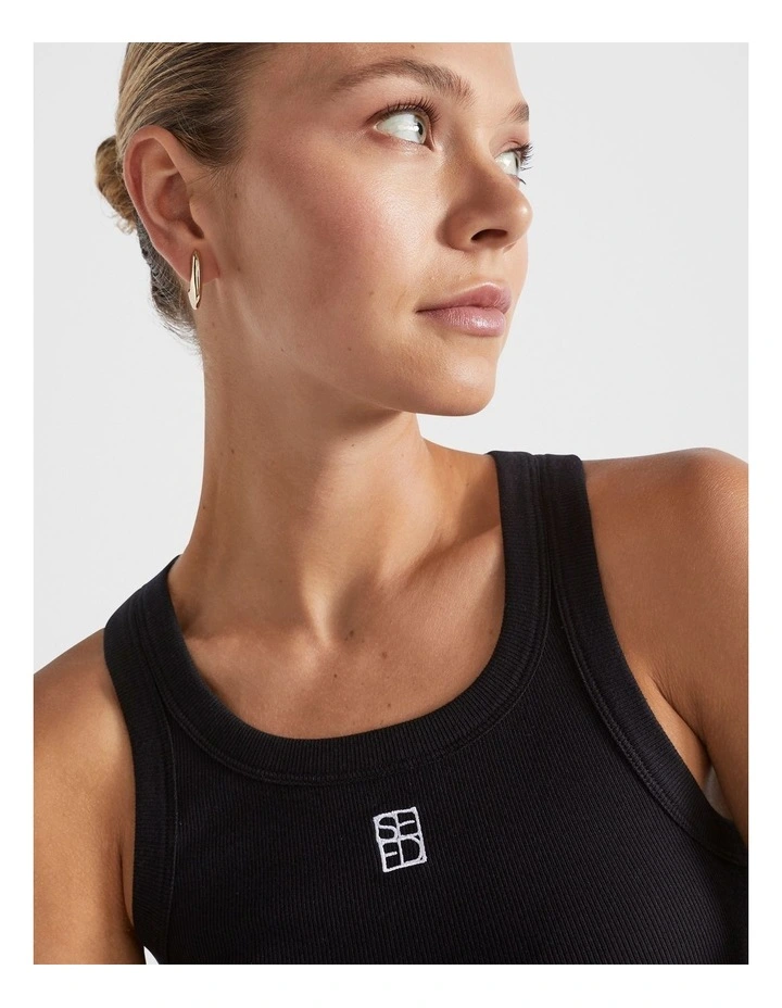 Rib Tank in Black