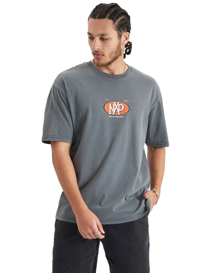 Profile Heavy Box Fit Tee in Grey