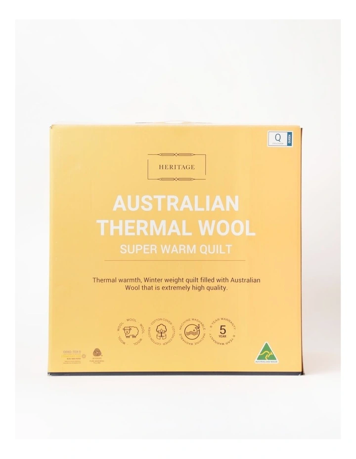 Australian Washable Wool Thermal Quilt in White