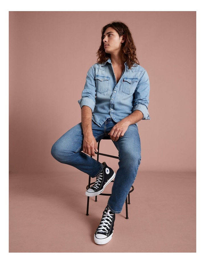 512 Tapered Slim Fit Jeans in Mid Blues
