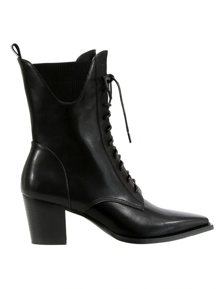 Jumping Ship Laced Boot in Black