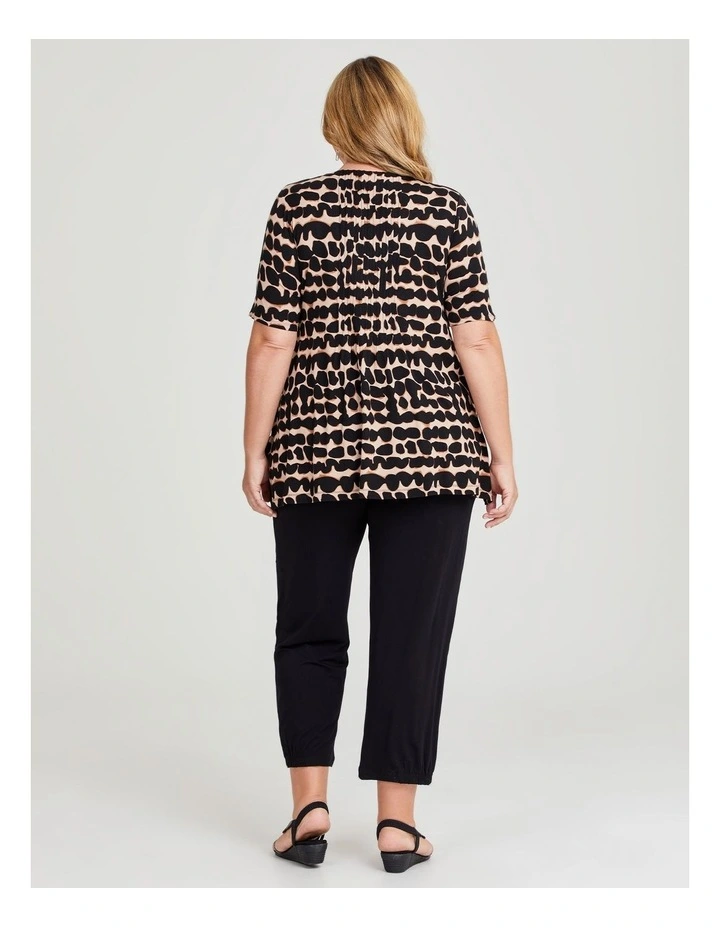 Pintuck Bamboo Top in Print