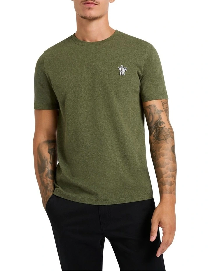 Never Bean Better Badge Tee in Dark Moss