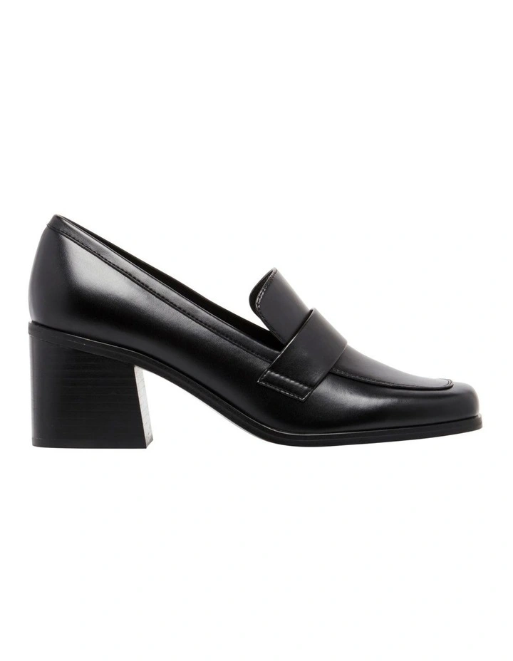 Chari Heeled Loafer in Black
