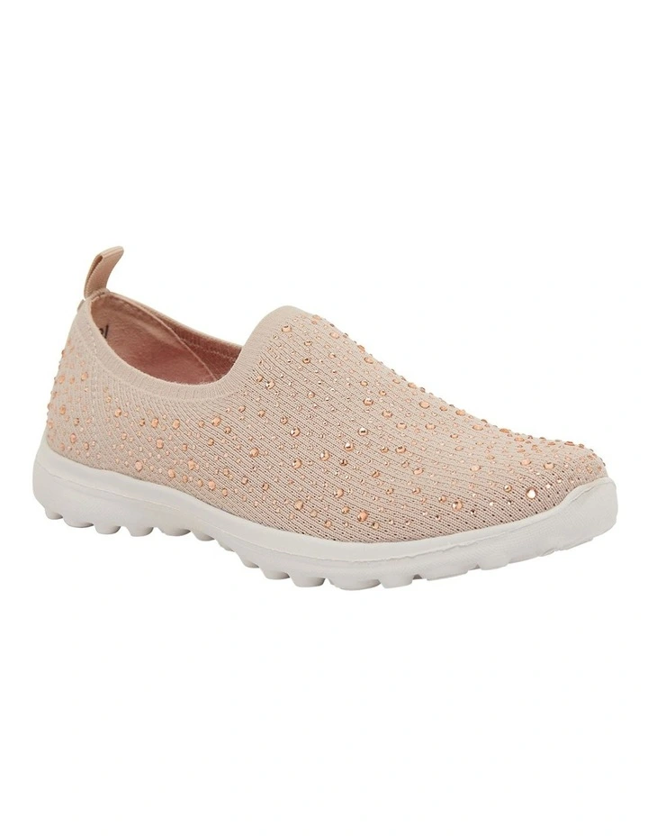 Parlour Blush Diamante Sneakers