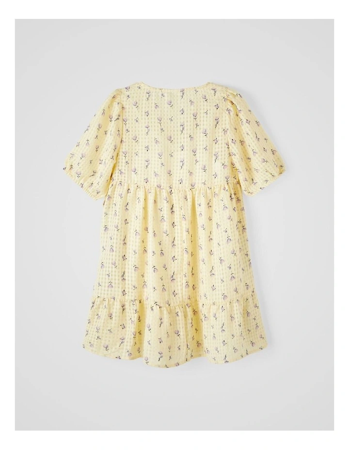 Hinage Wrap Dress in Yellow