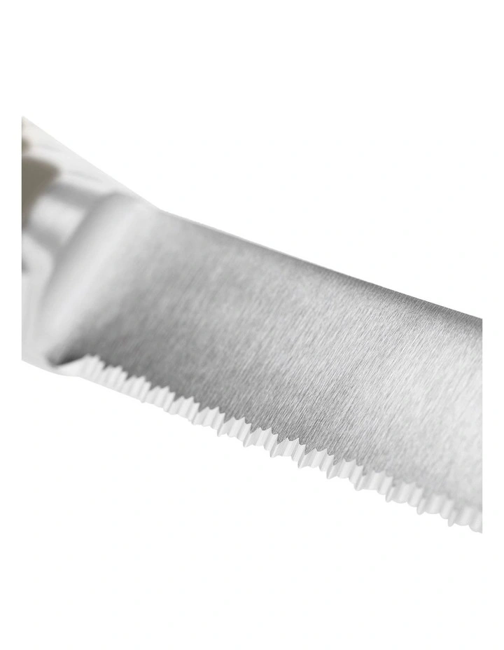 Classic Bread Knife Double Serrated 23cm in Velvet Oyster