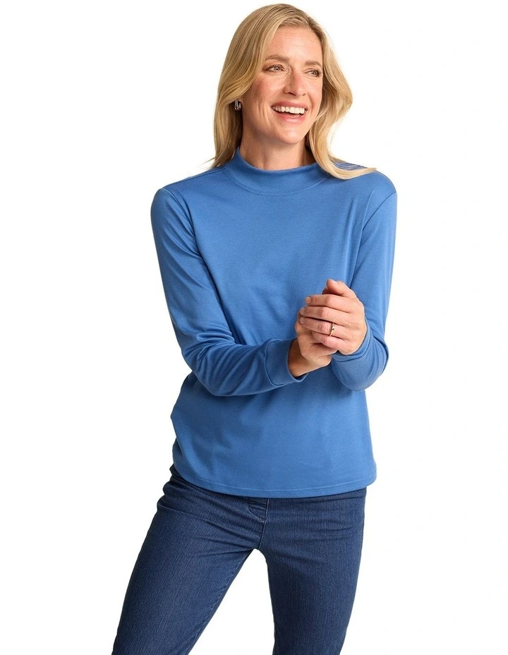 Winter Lock Skivvy Top in Serenity