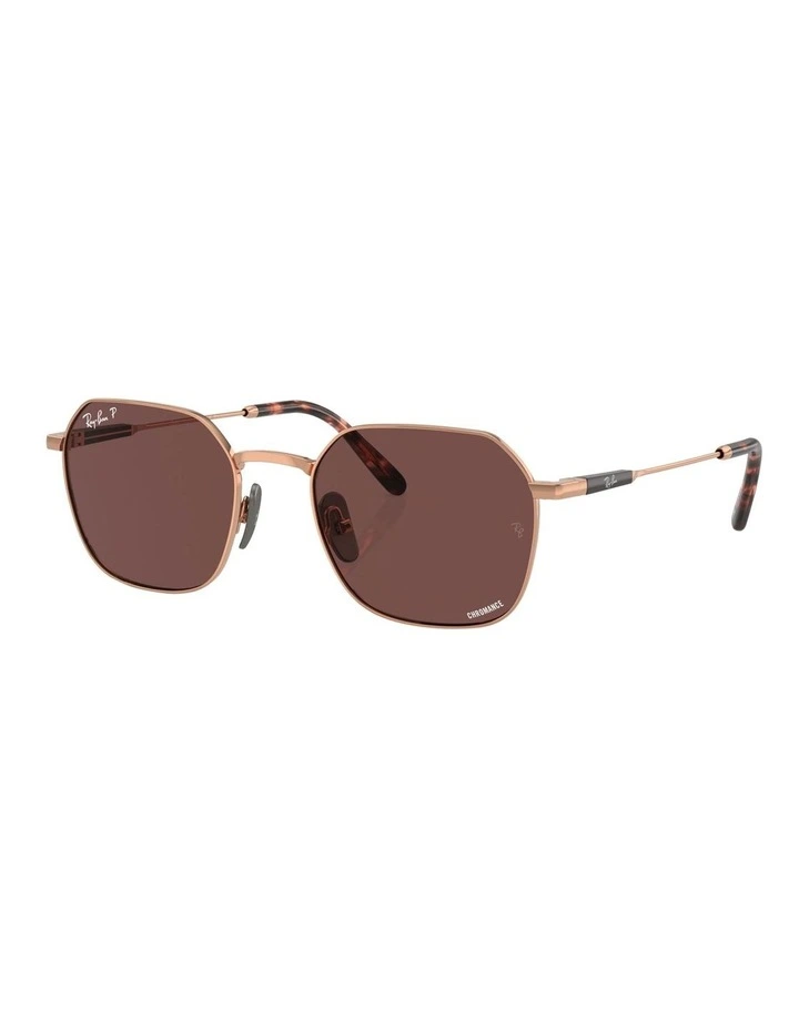 Jim Titanium Polarised Sunglasses in Beige