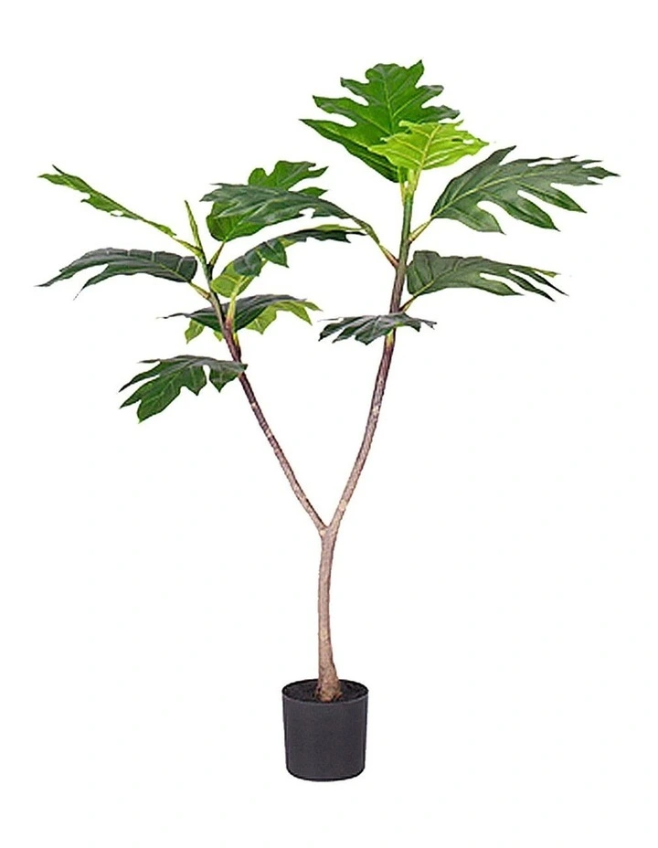 90cm Artificial Split-Leaf Plant in Natural Green