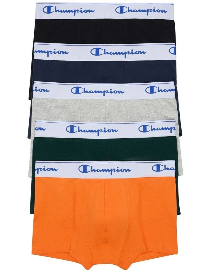 Athletic Cotton Trunk 5 Pack in Multi