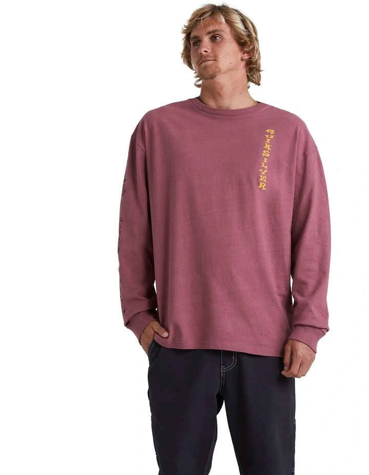 Trident Long Sleeve T-shirt in Crushed Berry