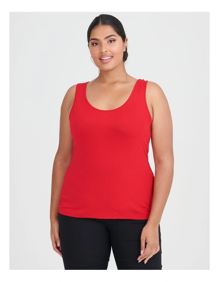 Bamboo Base Cami Racing Red