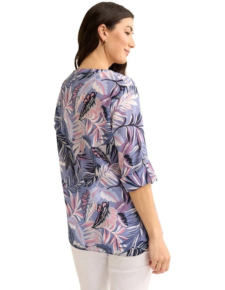 Shaye 3/4 Sleeve Shirt in Nightshadow