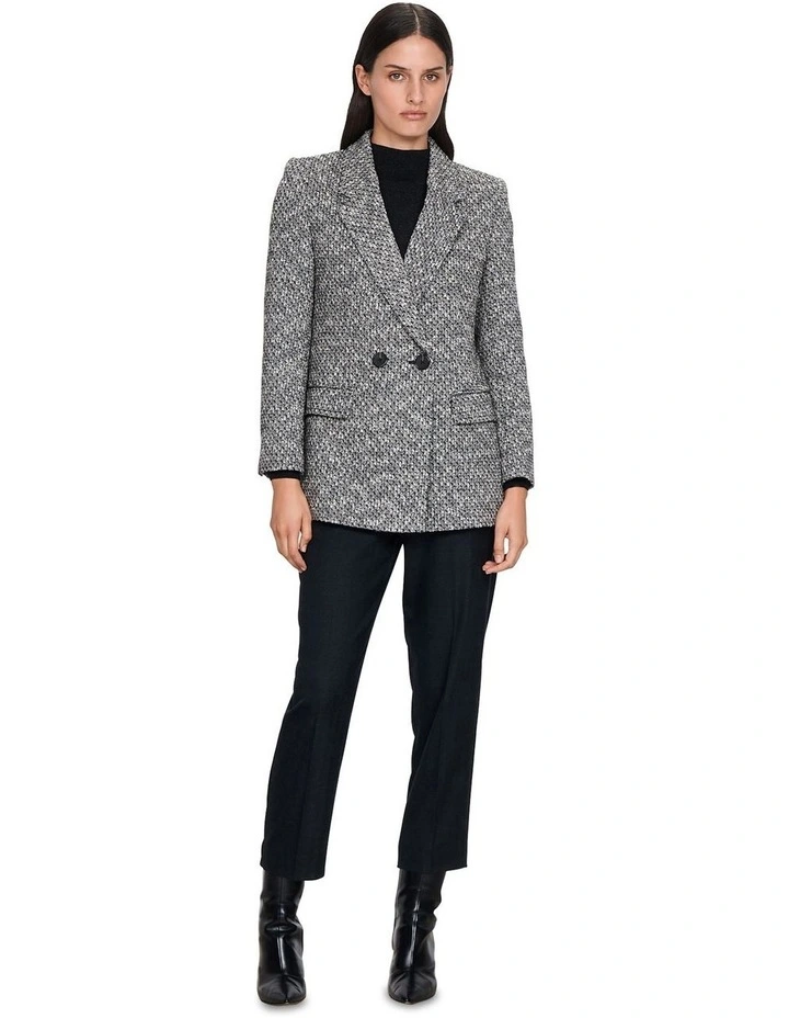 European Boucle Blazer in Black