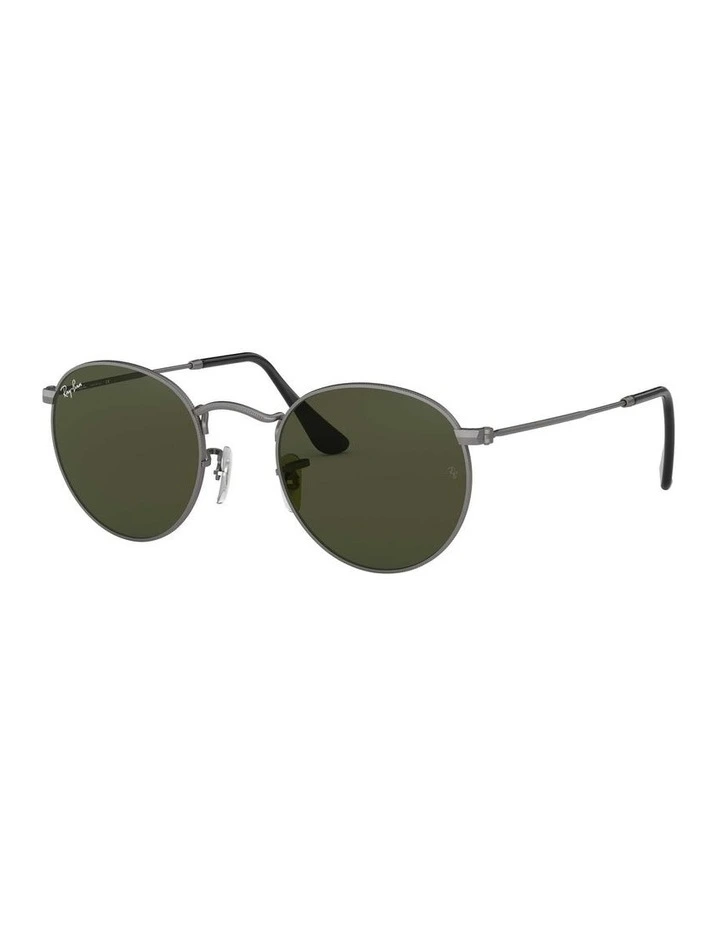Round Metal Grey RB3447 Sunglasses