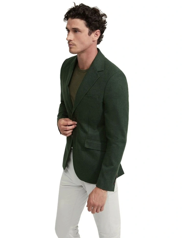 Blake Wool Rich Blazer in Forest