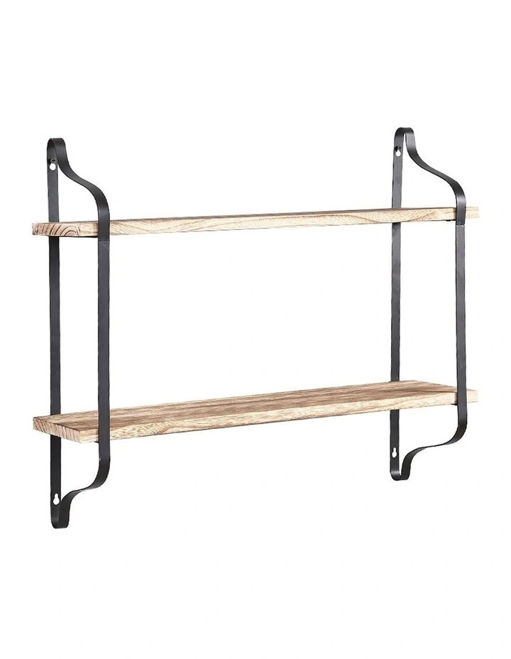 Floating Shelves Brackets Display Shelf Storage in Natural Wooden