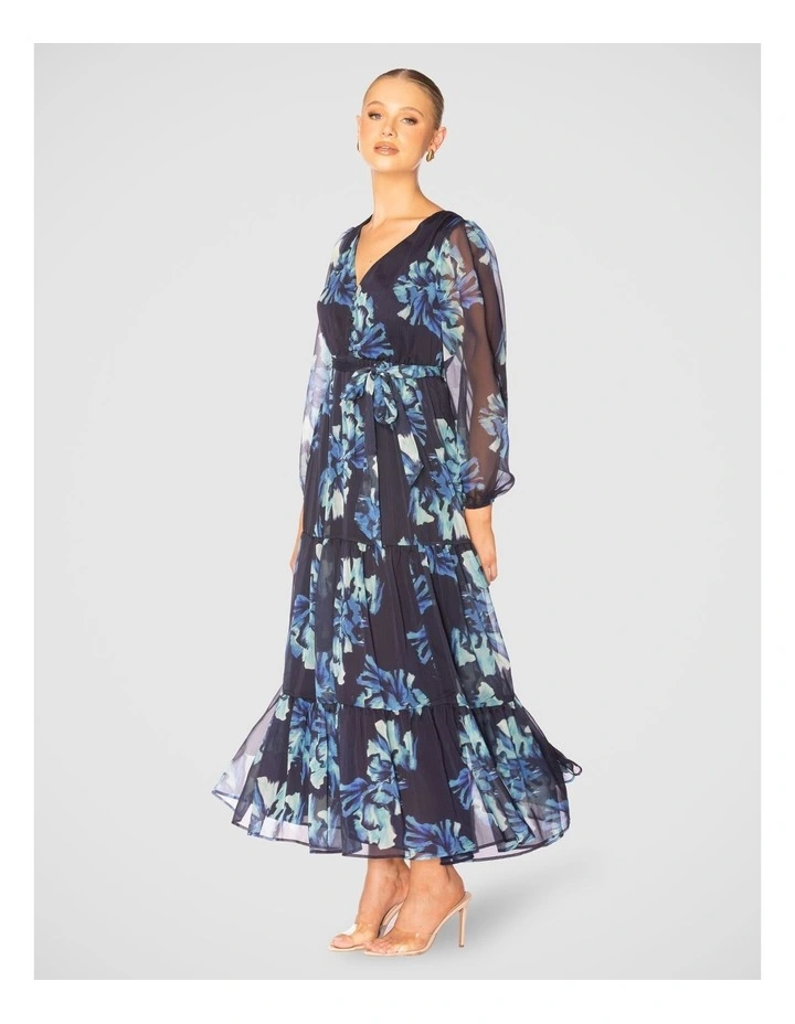 Skye Long Sleeve Maxi Dress in Multi