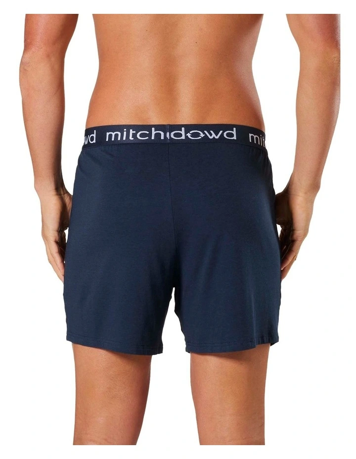 Bamboo Loose Knit Boxer Short in Navy