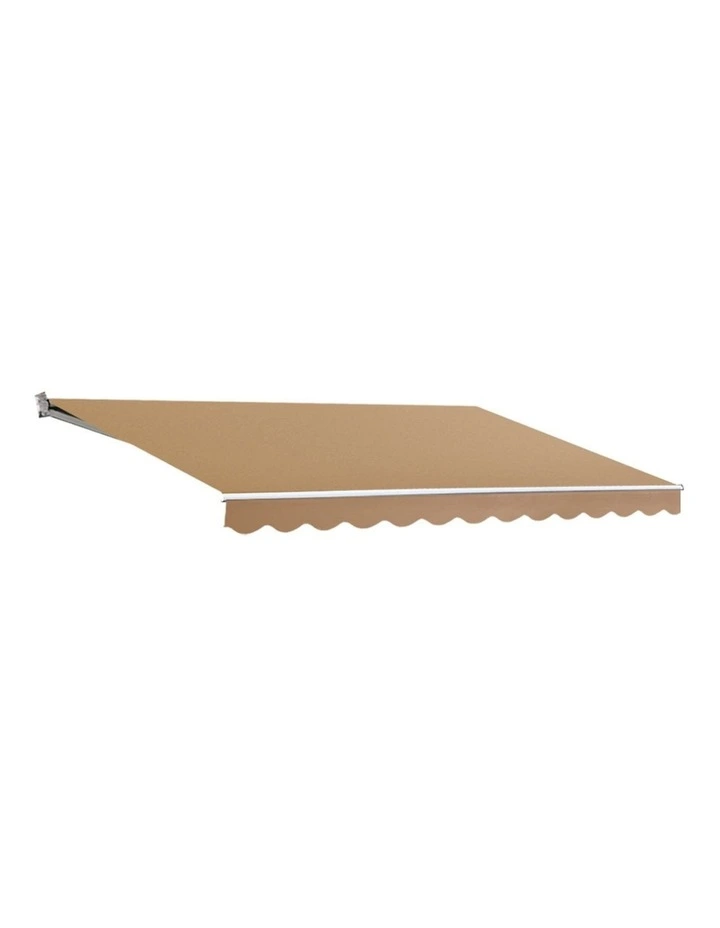 Retractable Folding Arm Awning Manual Sunshade 4Mx3M in Beige