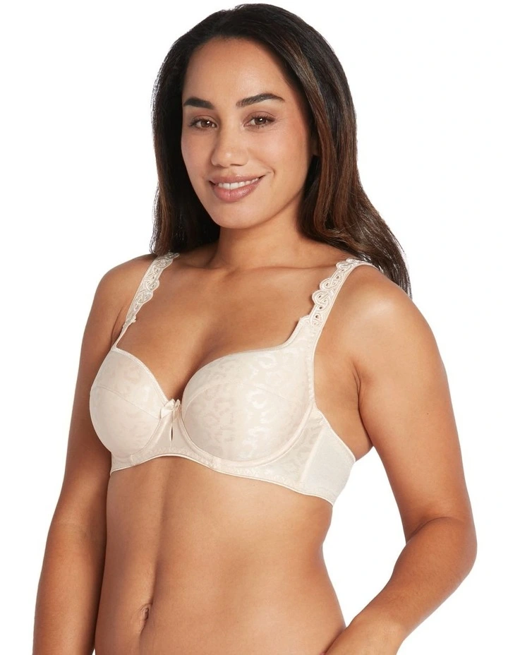 Damask Contour Bra in Champagne