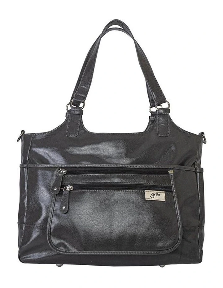 Charlotte Tote Baby Bag in Charcoal