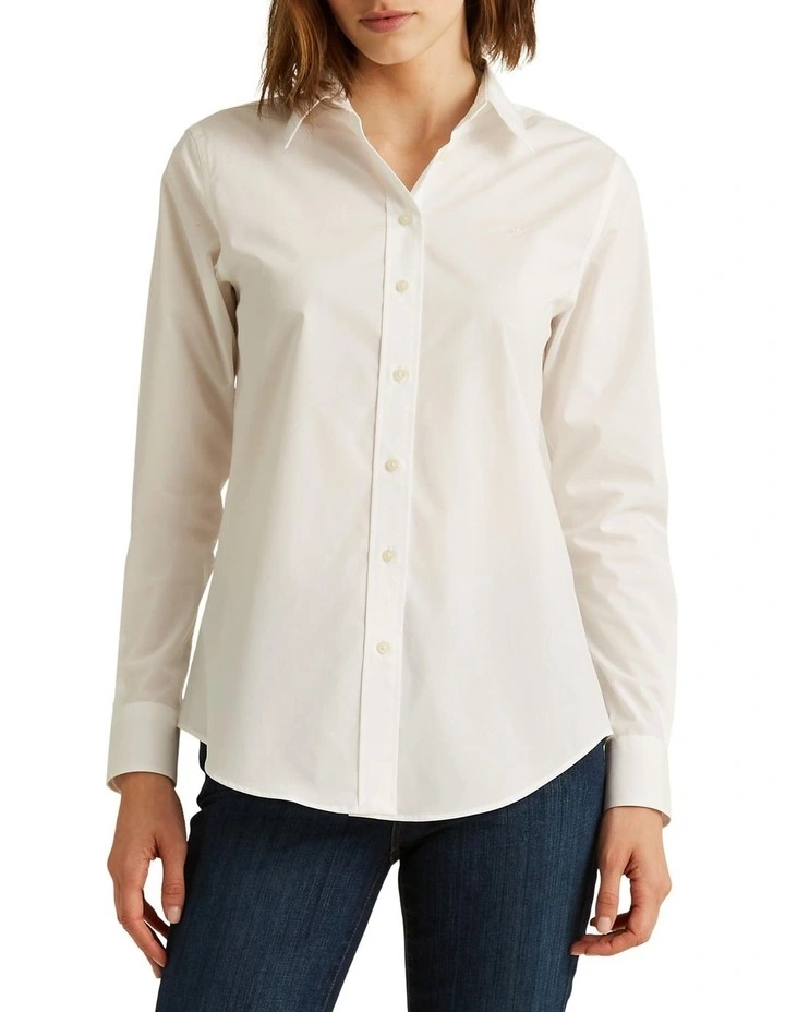 No-Iron Button-Down Shirt White