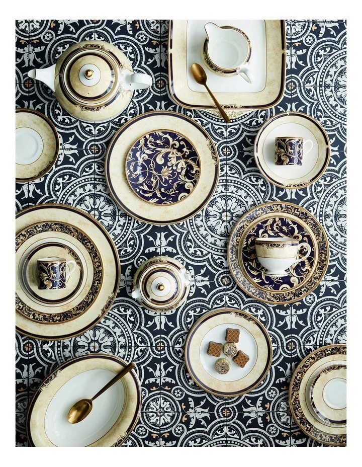 Cornucopia Teacup & Saucer Set of 2 White