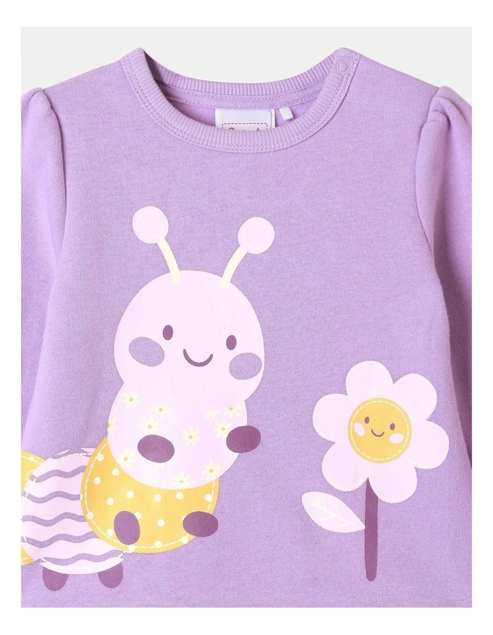 Essential Nature Friends Sweat Top in Light Purple