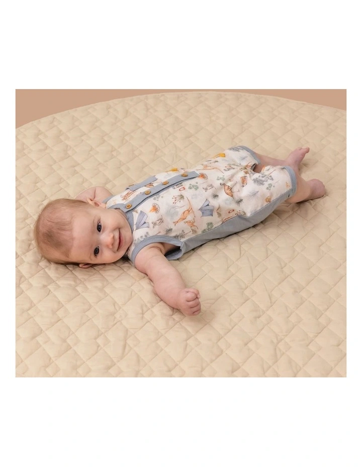 Atticus Koala Back Romper in Atticus Print