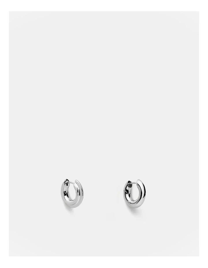 Lets Groove Hoop Earrings in Silver